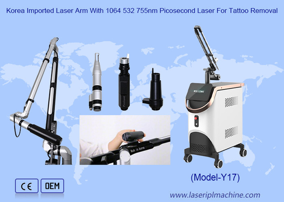 450ps 750pcs Pico láser máquina de belleza para la eliminación de tatuajes Picosecond láser