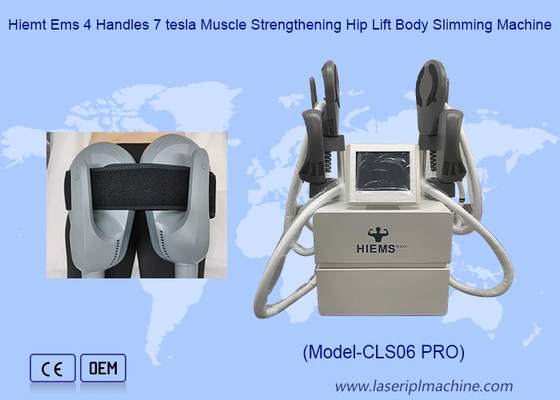 Máquina de esculpir el cuerpo con estimulación muscular electromagnética HIEMT para la construcción muscular con 4 manijas