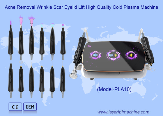 Eliminación de arrugas, cicatrices y manchas de acné con plasma frío, rejuvenecimiento de la piel con haz de plasma