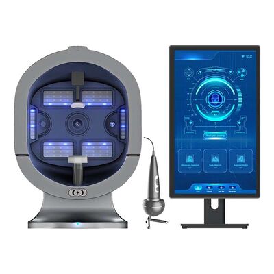Buen precio 21.5 pulgadas 3 cámaras folículos capilares escáner de la cabeza detector de la piel facial máquina analizador en línea