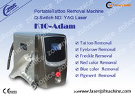 Portable de la máquina del retiro del tatuaje del laser 1064nm/532nm con la manija desmontable