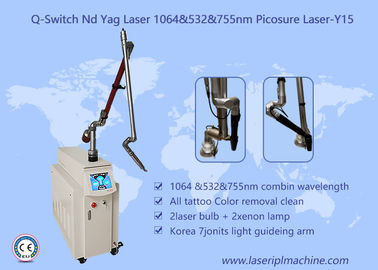 Q Switch ND YAG Eliminación de manchas Eliminación de pigmentos Eliminación de tatuajes con láser de picosegundos