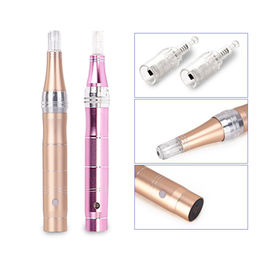 3 Color Derma Pen Máquina eléctrica de cinco etapas de carga Micro aguja de belleza instrumento