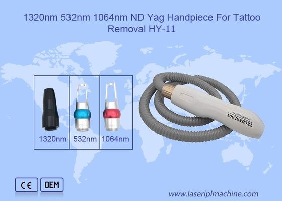 Eliminación de tatuajes de mano 1320nm 532nm 1064nm Nd Yag Laser Handpiece