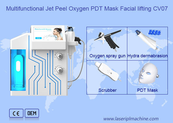 El blanquear de elevación de Jet Peel Machine For Facial del oxígeno de la máscara de PDT