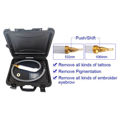 Trolley Case 1064nm 532nm 1320nm Q Switch Nd Yag Máquina de eliminación de tatuajes con láser