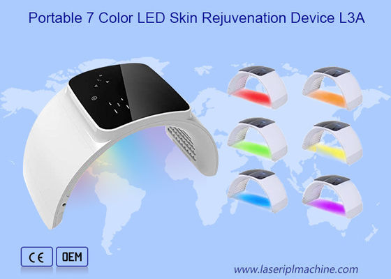 Máquina extraíble de fototerapia LED de 7 colores ABS 30W para el cuidado de la piel