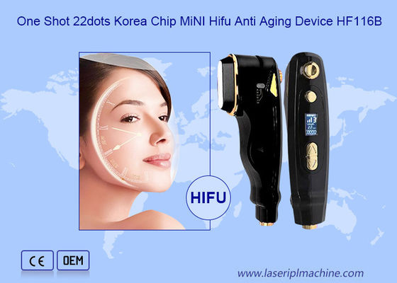 Máquina de belleza mini Hifu Una inyección 22 puntos para el levantamiento facial antienvejecimiento