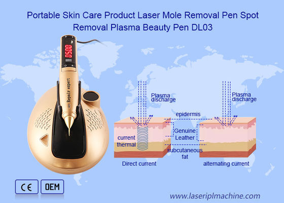 Práctico portátil para el cuidado de la piel Láster de eliminación de lunares Pluma de eliminación de manchas Pluma de belleza de plasma