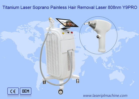 Máquina sin dolor del retiro de 808 pelos del laser del titanio del 120J/CM