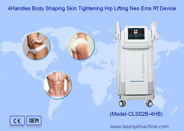4 Manipulaciones Formación del cuerpo Aprietación de la piel Elevación de cadera Neo Ems Rf Dispositivo de estimulación muscular