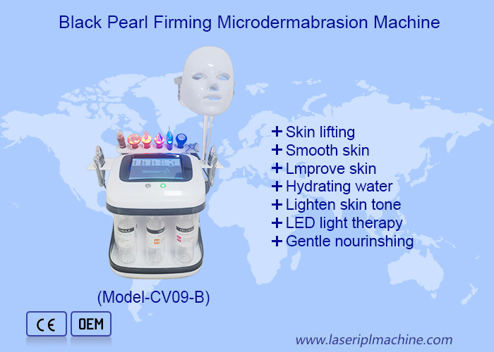 Perla Negra Aqua Peel RF Ultrasonico Burbuja de oxígeno Hidro Máquina de Microdermabrasión para limpieza profunda