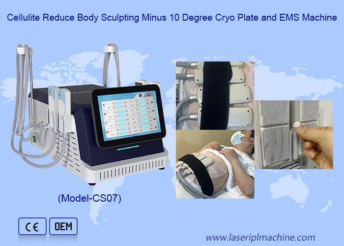 2 en 1 placas de cryo y EMS máquina de adelgazamiento para la congelación de grasa de la piel apretado