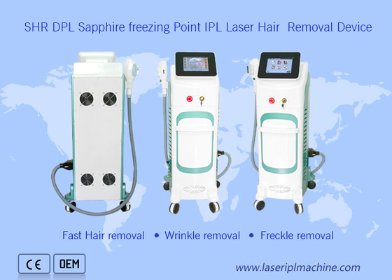 Máquina permanente Sapphire Freezing Point del retiro del pelo de Shr Dpl IPL