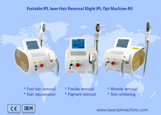Máquina portátil del retiro del pelo del laser de 610-950nm Shr para el retiro del punto del tratamiento del acné