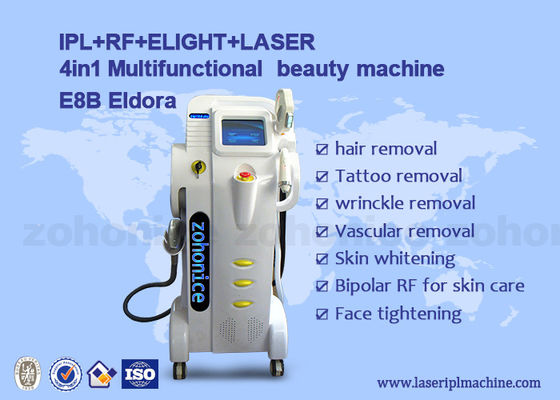 Buen precio máquina sin dolor profesional del retiro del pelo del laser del OPT SHR del laser IPL del yag del nd de 4in1 Mulfifunction RF en línea