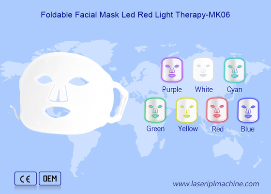 PDT 7 colores máscara de led de eliminación de arrugas mascarilla de silicona para apretar la piel