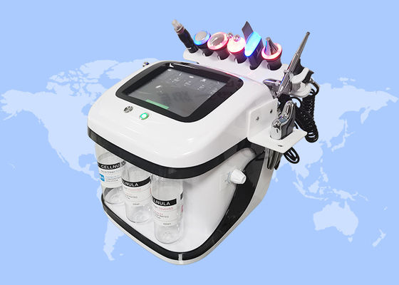Buen precio 8 en 1 Limpieza profunda del rostro Lifting multifuncional RF Microdermabrasion Hydro Facial Machine en línea