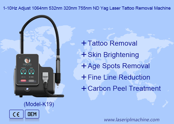 Picosegundo 532nm 1064nm 1320nm Elimina el tatuaje ND Yag Máquina láser