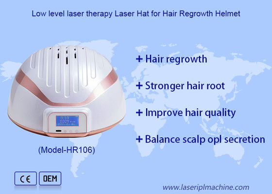 Buen precio Casco de crecimiento capilar con terapia de luz roja LLLT Laser para engrosamiento del cabello, 680 nm en línea