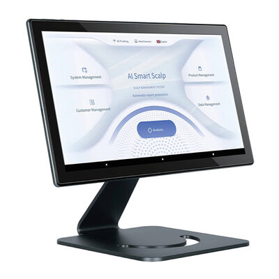 Buen precio 50x 200x HD Un solo pulso y disparo automático Capilar Escanear cabello Máquina de análisis de Capilar en línea