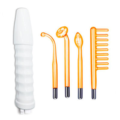 Buen precio 4 en 1 vara de alta frecuencia de la terapia de la piel del ABS del dispositivo de la belleza del uso en el hogar 220v en línea