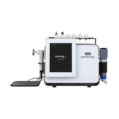 Buen precio 4 mangos Terapia ED Mejora Arrugas 448KHz CET RET Dispositivo de onda de choque EMS Fisioterapia al vacío en línea