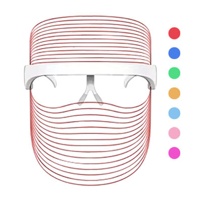 Uso casero Recargable Inalámbrico 7Color Beauty Light Therapy Mascarillas faciales LED
