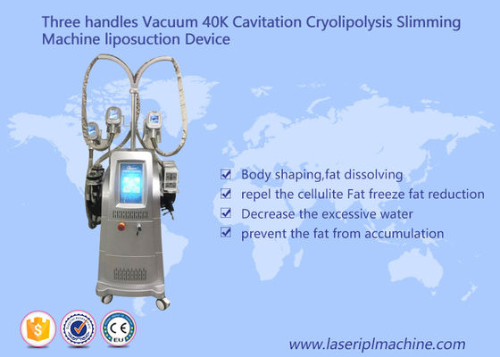 Buen precio Cavitación Cryolipolysis del vacío 40k que adelgaza las manijas del dispositivo tres de Liposuctio de la máquina en línea