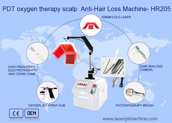 La máquina de la belleza de Pdt de la terapia de oxígeno quita uso anti del salón de la pérdida de pelo