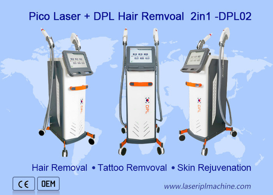 Retiro del tatuaje de la máquina de la belleza de Pico Nd Yag Laser Multifunction y retiro del pelo de Dpl